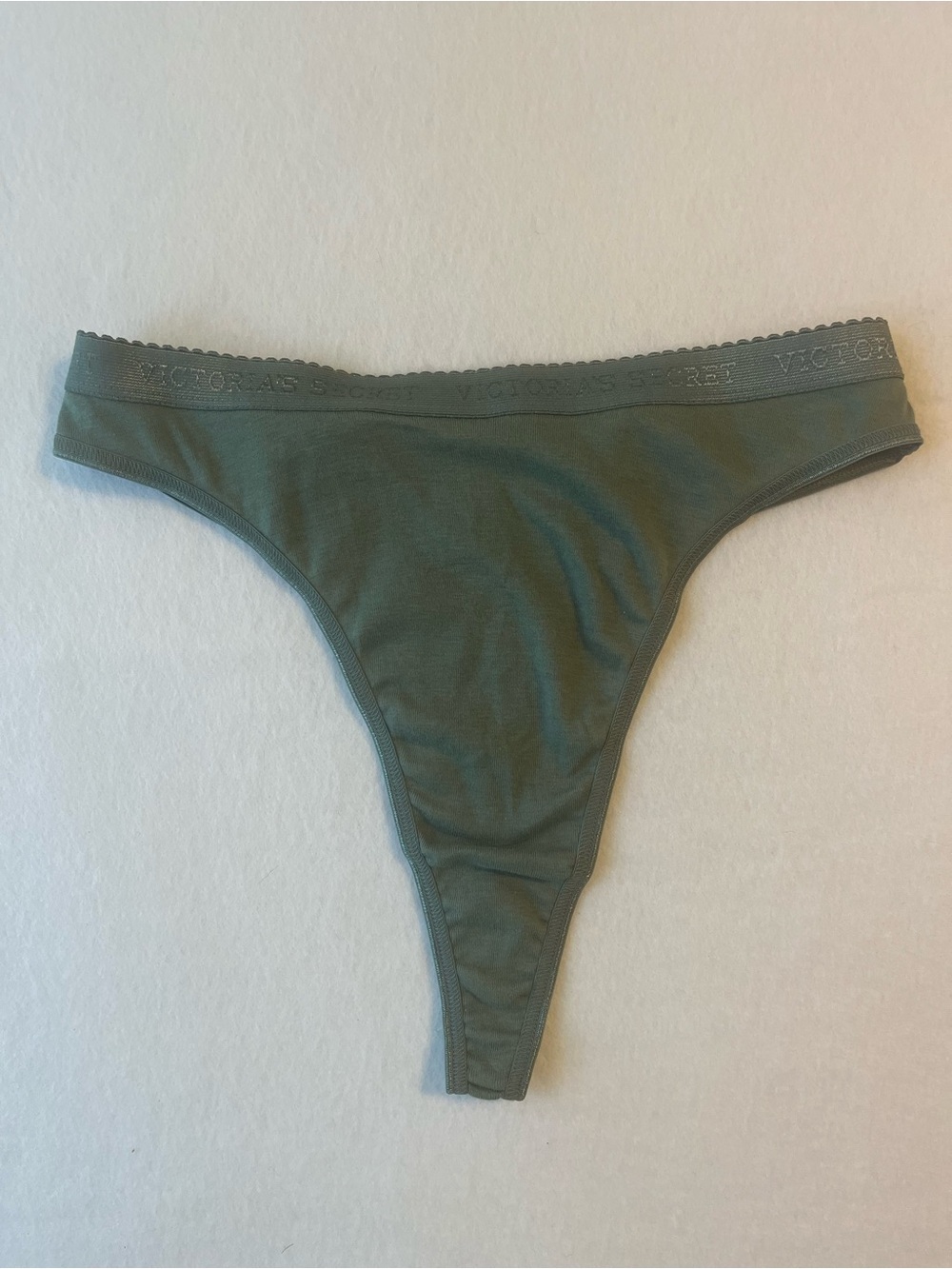 Victoria's Secret Olive Green Cotton Thong